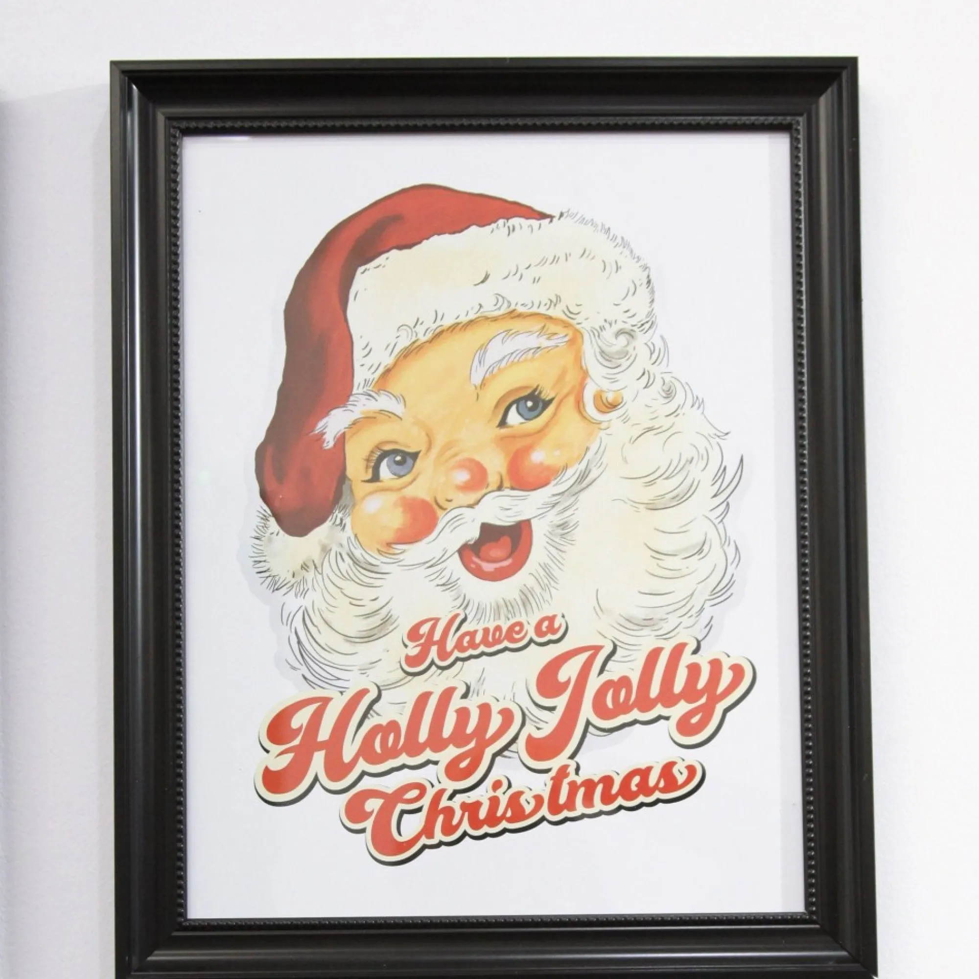 Retro Vintage Santa Christmas Posters Set of 3 Outlet