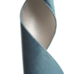 Reversible Blue Velvet and Champagne Satin Wired Christmas Ribbon Garland Cheap