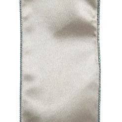 Reversible Blue Velvet and Champagne Satin Wired Christmas Ribbon Garland Cheap