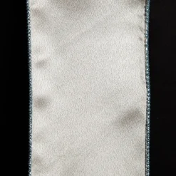 Reversible Blue Velvet and Champagne Satin Wired Christmas Ribbon Garland Cheap