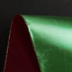 Reversible Dark Red Velvet and Green Satin Wired Christmas Ribbon Garland Store