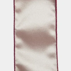 Reversible Dark Red Velvet and Gold Satin Wired Christmas Ribbon Garland Fashion