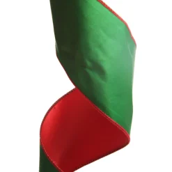 Reversible Green and Red Satin Wired Christmas Ribbon Garland Online