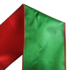 Reversible Green and Red Satin Wired Christmas Ribbon Garland Online