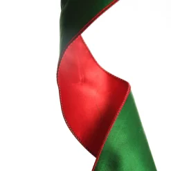 Reversible Green and Red Satin Wired Christmas Ribbon Garland Online