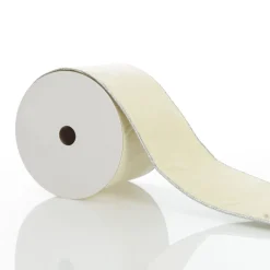 Reversible Ivory Velvet and Silver Glitter Wired Ribbon Garland Online