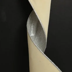 Reversible Ivory Velvet and Silver Glitter Wired Ribbon Garland Online