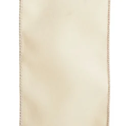 Reversible Ivory Velvet and Satin Wired Christmas Ribbon Garland Outlet