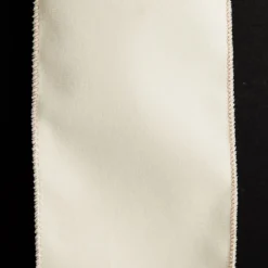 Reversible Ivory Velvet and Satin Wired Christmas Ribbon Garland Outlet