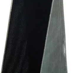 Reversible Navy Velour and Satin Wired Christmas Ribbon Garland Clearance