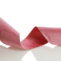 Reversible Pink Velour and Satin Wired Christmas Ribbon Garland Flash Sale