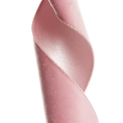 Reversible Pink Velvet and Satin Wired Christmas Ribbon Garland Cheap