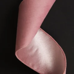 Reversible Pink Velvet and Satin Wired Christmas Ribbon Garland Cheap