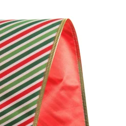 Reversible Red White Green Striped Wired Christmas Ribbon Garland Store
