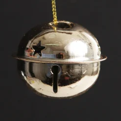 Rose Gold and White 4cm Jingle Bell Decorations - Box of 12 New