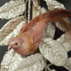 Rose Gold Beaded Glitter Bird Sale