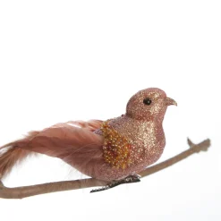 Rose Gold Beaded Glitter Bird Sale