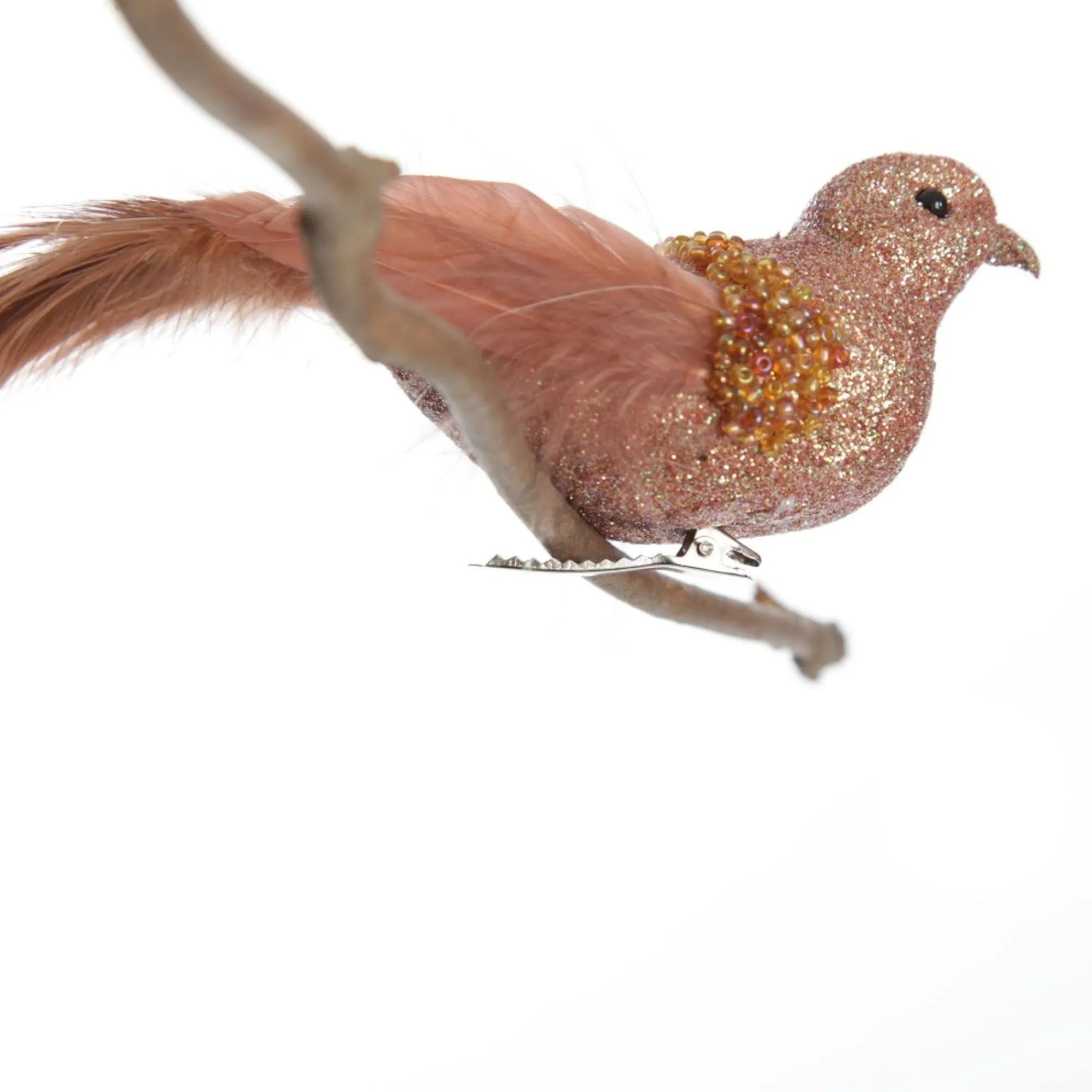 Rose Gold Beaded Glitter Bird Sale
