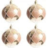 Rose Gold Diamond Christmas Baubles - Set of 4 Discount
