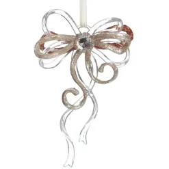 Rose Gold Glitter and Clear Acrylic Bow Tree Decoration Store