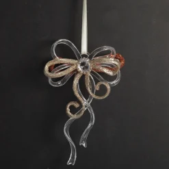 Rose Gold Glitter and Clear Acrylic Bow Tree Decoration Store