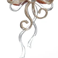 Rose Gold Glitter and Clear Acrylic Bow Tree Decoration Store