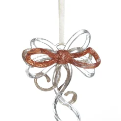 Rose Gold Glitter and Clear Acrylic Bow Tree Decoration Store