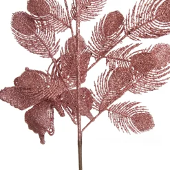 Rose Gold Glitter Feathers with Butterfly Spray Pick Outlet