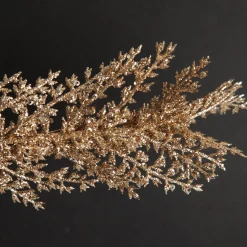 Rose Gold Glitter Leaf Spray Clearance