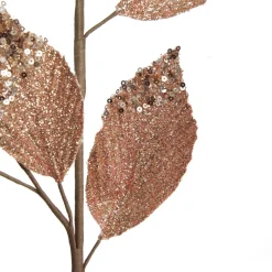 Rose Gold Glitter Leaf Spray with Sequin Tips Store