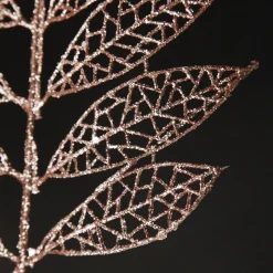 Rose Gold Glitter Mesh Leaf Spray Best Sale