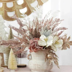 Rose Gold Glitter Pine Spray Shop