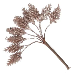 Rose Gold Glitter Pinecone Clusters - Set of 2 Outlet