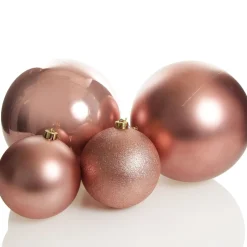 Rose Gold Jumbo Shatterproof Christmas Bauble Decoration New