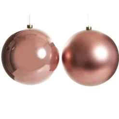 Rose Gold Jumbo Shatterproof Christmas Bauble Decoration New