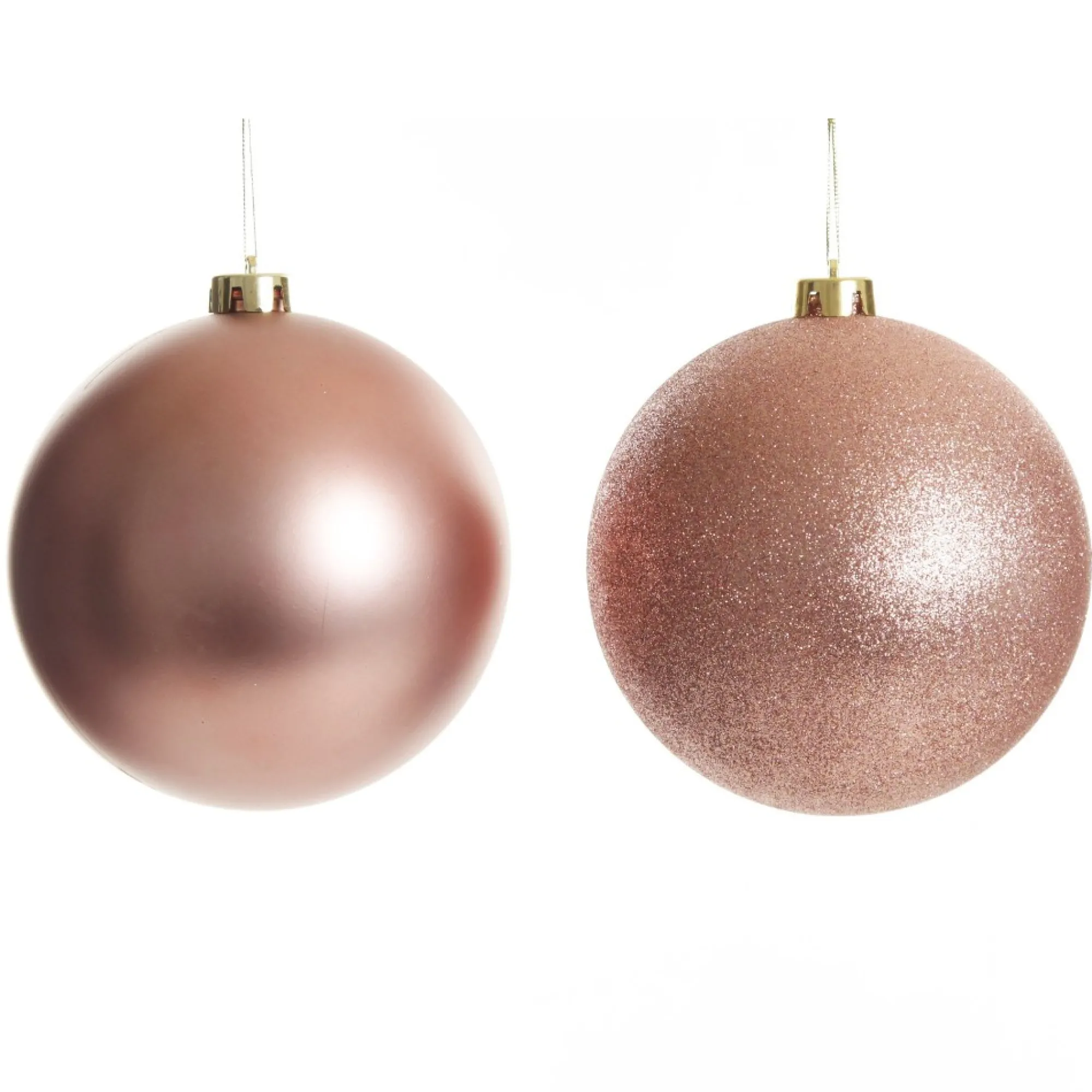 Rose Gold Jumbo Shatterproof Christmas Bauble Decoration New