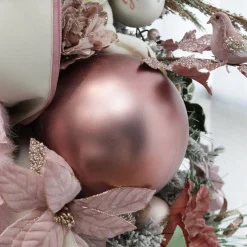 Rose Gold Jumbo Shatterproof Christmas Bauble Decoration New