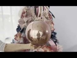 Rose Gold Jumbo Shatterproof Christmas Bauble Decoration New