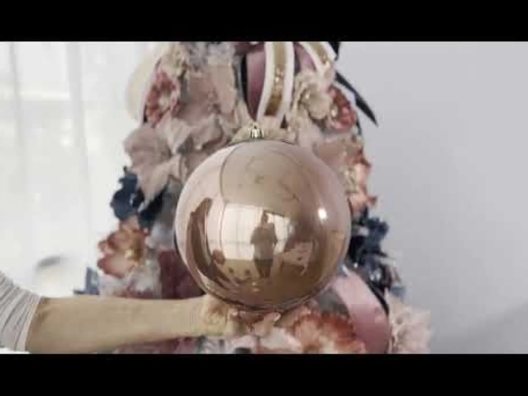 Rose Gold Jumbo Shatterproof Christmas Bauble Decoration New