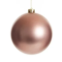 Rose Gold Jumbo Shatterproof Christmas Bauble Decoration New