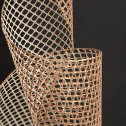 Rose Gold Mesh Wired Christmas RIbbon Garland Fashion