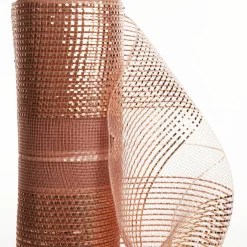 Rose Gold Metallic Stripe Decomesh Roll New