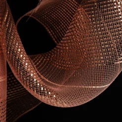 Rose Gold Metallic Stripe Decomesh Roll New