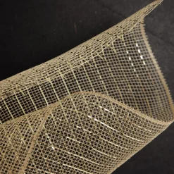 Rose Gold Metallic Thread Decomesh Roll Fashion