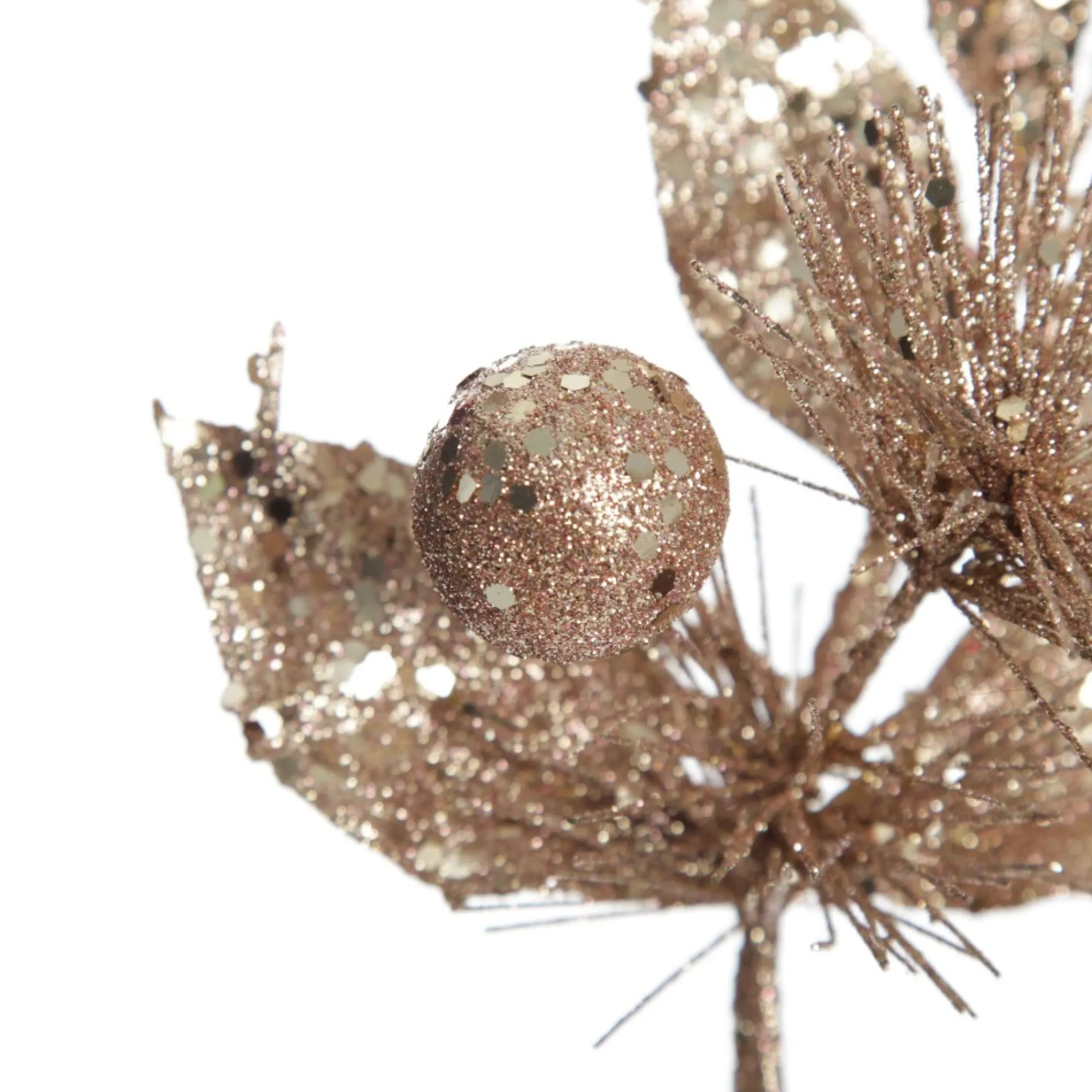 Rose Gold Sequin Leaves and Spike Spray Online