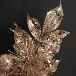 Rose Gold Sequin Leaves and Spike Spray Online