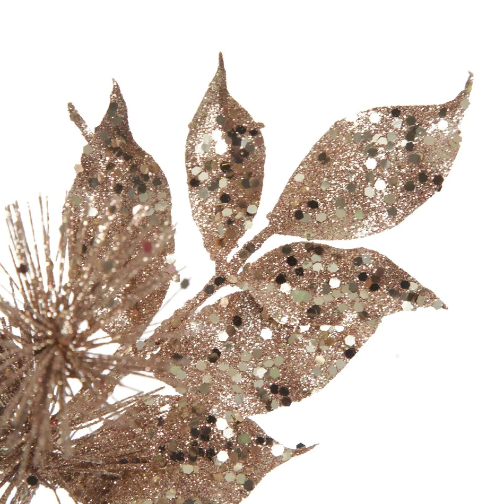 Rose Gold Sequin Leaves and Spike Spray Online