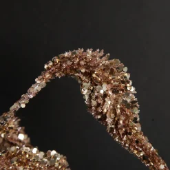 Rose Gold Sequin Spikey Leaf Spray Cheap