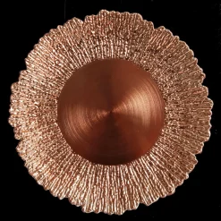Rose Gold Sunburst Christmas Charger Plate Cheap