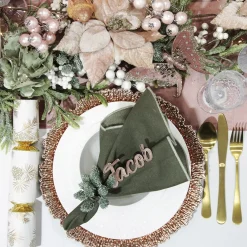 Rose Gold Sunburst Christmas Charger Plate Cheap